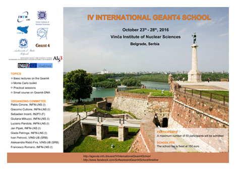 IV International Geant4 School – Serbia